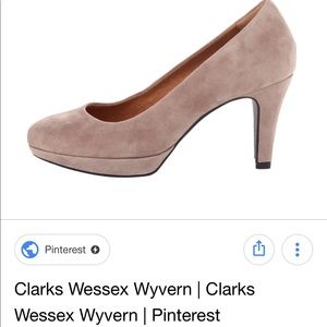 Clark’s high heels in Suede. Size 6. New